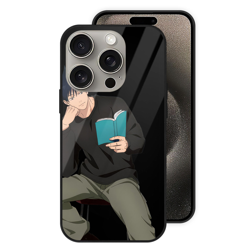 （画像用） 呪術廻戦 Jujutsu Kaisen 【iPhone15Pro対応】スマホケース 耐衝撃＆黄変防止 背面ガラス