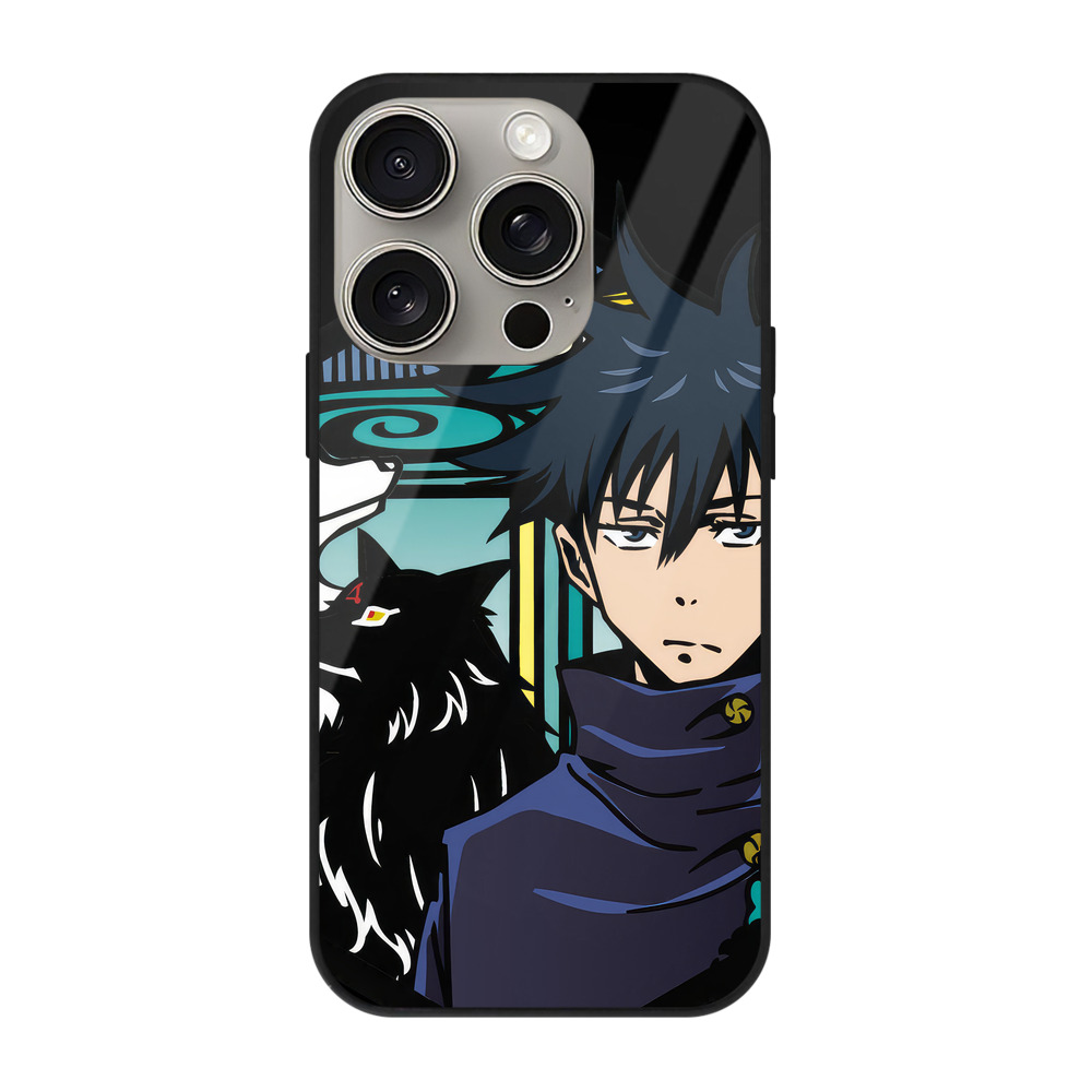 （画像用） 呪術廻戦 Jujutsu Kaisen 【iPhone15Pro対応】スマホケース 耐衝撃＆黄変防止 背面ガラス