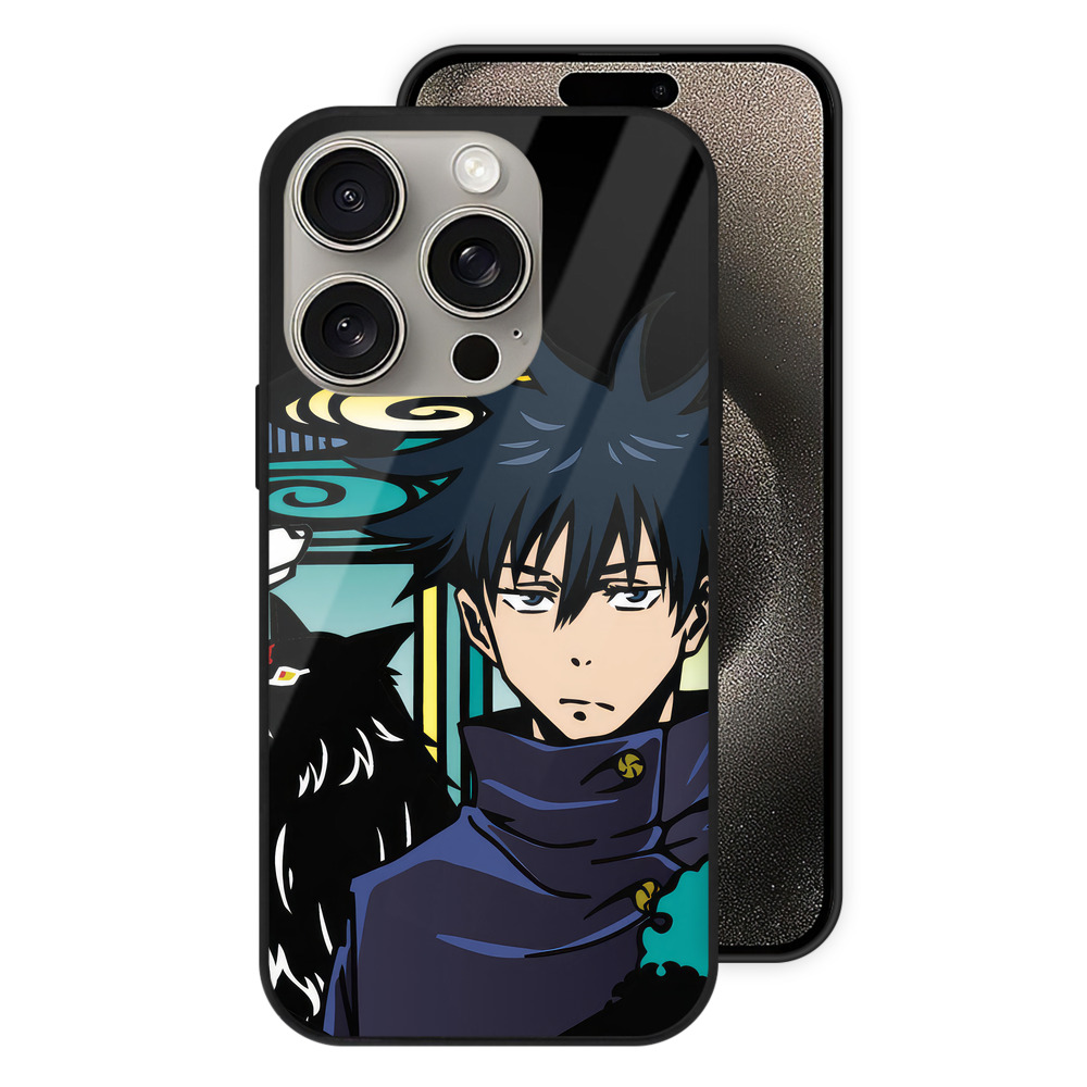 （画像用） 呪術廻戦 Jujutsu Kaisen 【iPhone15Pro対応】スマホケース 耐衝撃＆黄変防止 背面ガラス