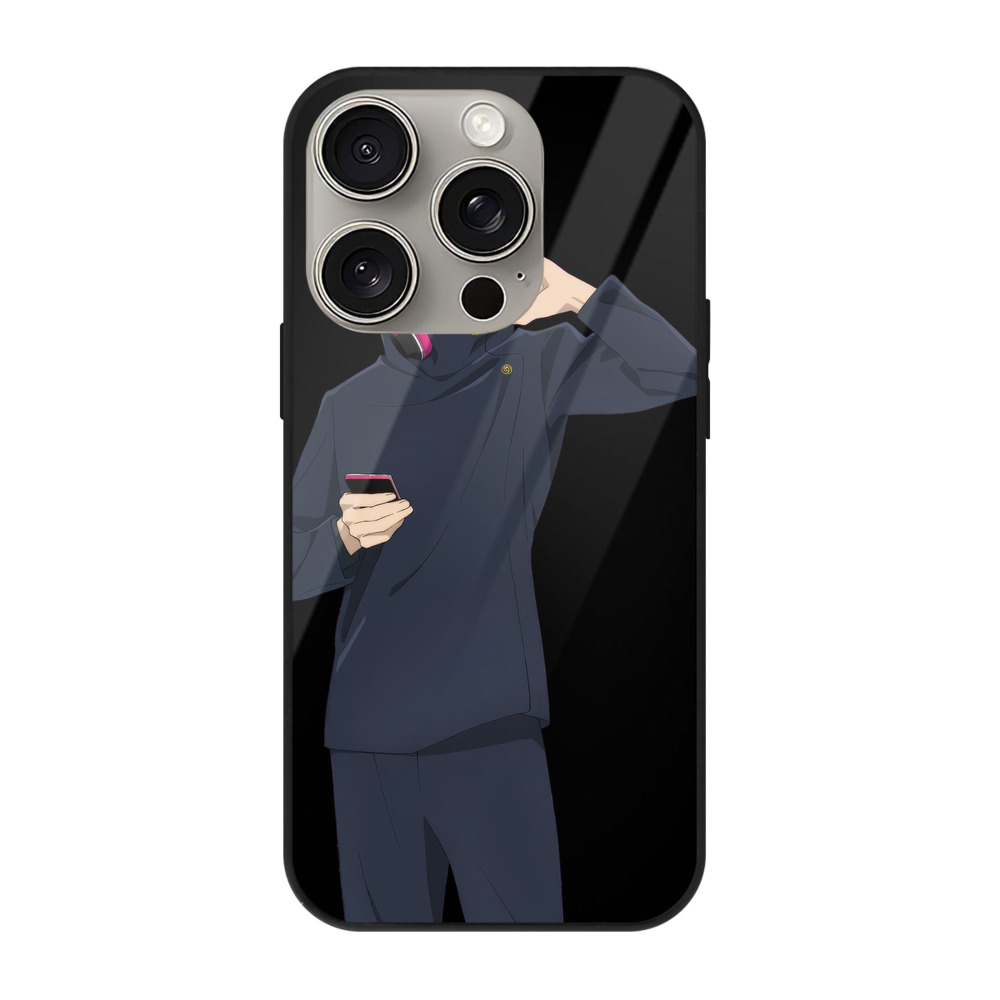 （画像用） 呪術廻戦 Jujutsu Kaisen 【iPhone15Pro対応】スマホケース 耐衝撃＆黄変防止 背面ガラス