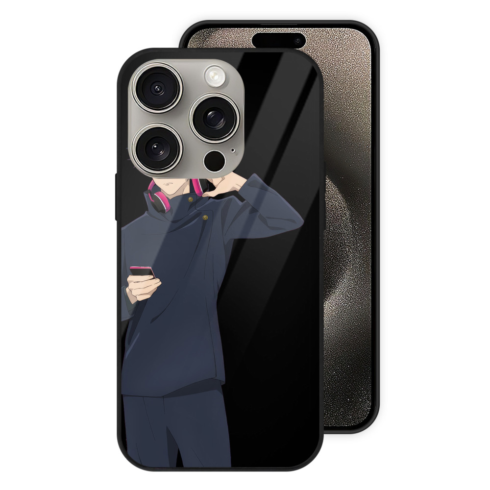 （画像用） 呪術廻戦 Jujutsu Kaisen 【iPhone15Pro対応】スマホケース 耐衝撃＆黄変防止 背面ガラス