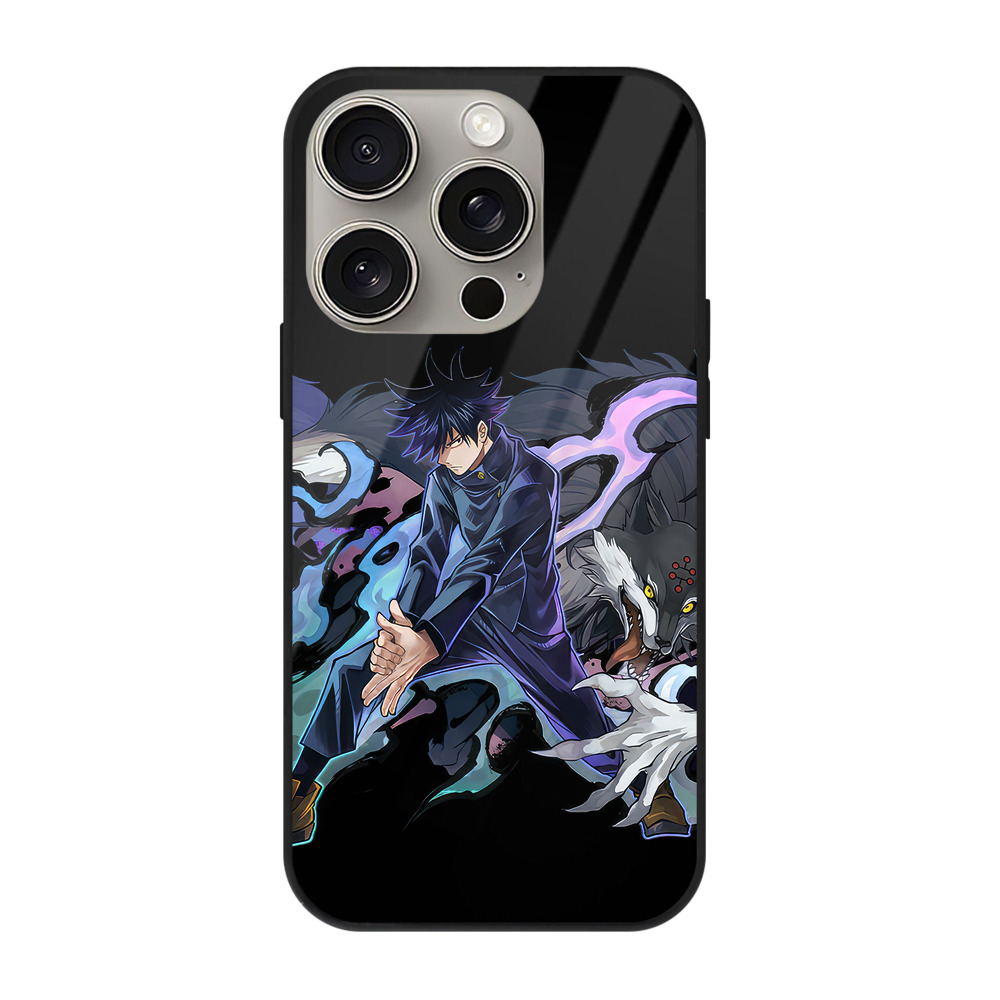 （画像用） 呪術廻戦 Jujutsu Kaisen 【iPhone15Pro対応】スマホケース 耐衝撃＆黄変防止 背面ガラス