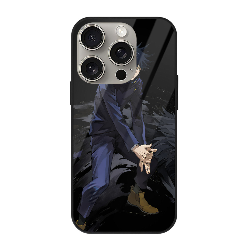 （画像用） 呪術廻戦 Jujutsu Kaisen 【iPhone15Pro対応】スマホケース 耐衝撃＆黄変防止 背面ガラス