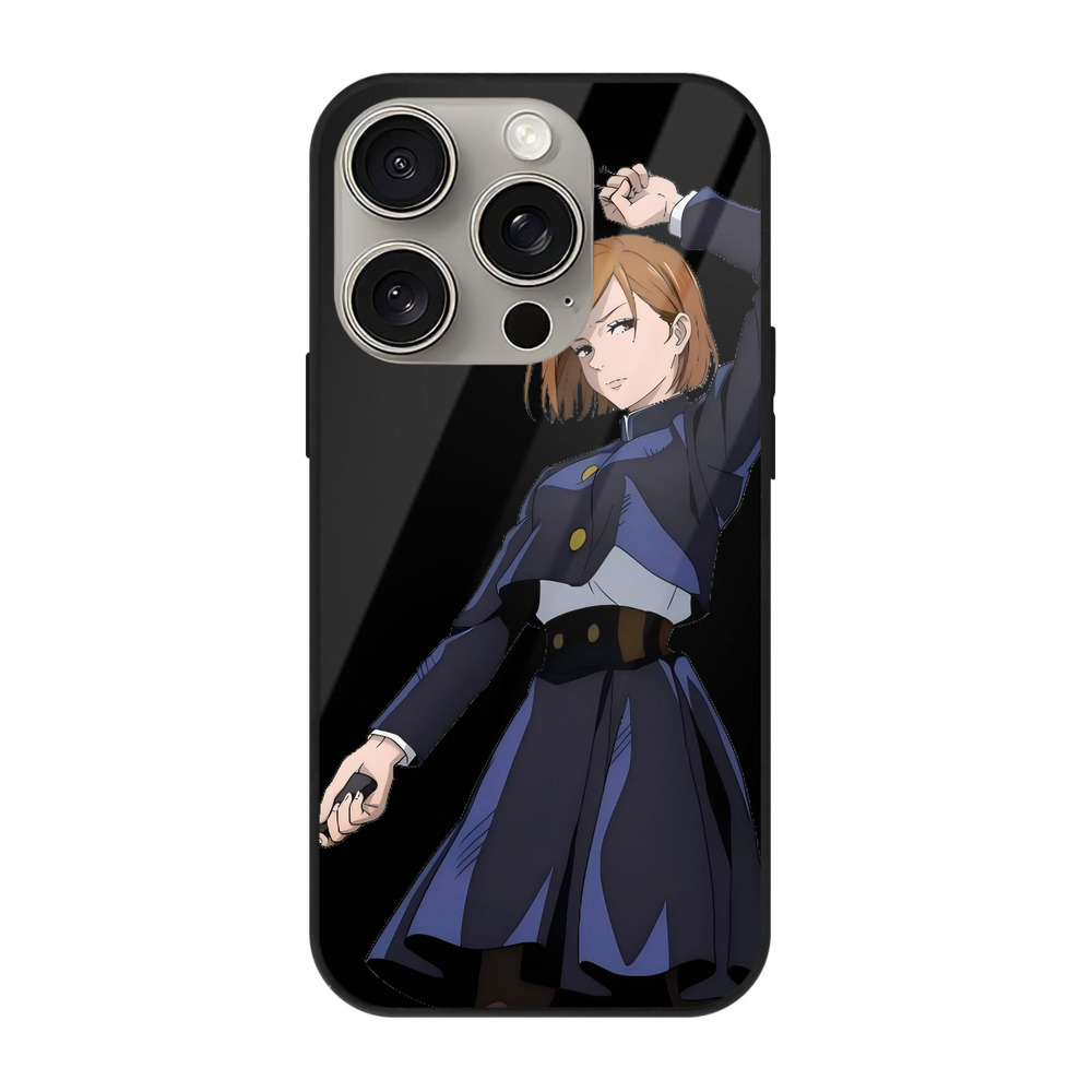 （画像用） 呪術廻戦 Jujutsu Kaisen 【iPhone15Pro対応】スマホケース 耐衝撃＆黄変防止 背面ガラス