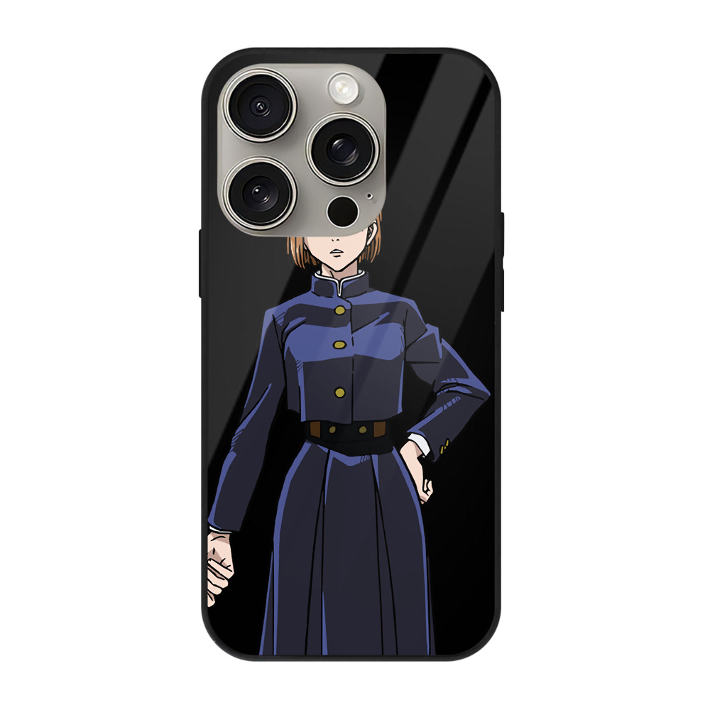 （画像用） 呪術廻戦 Jujutsu Kaisen 【iPhone15Pro対応】スマホケース 耐衝撃＆黄変防止 背面ガラス