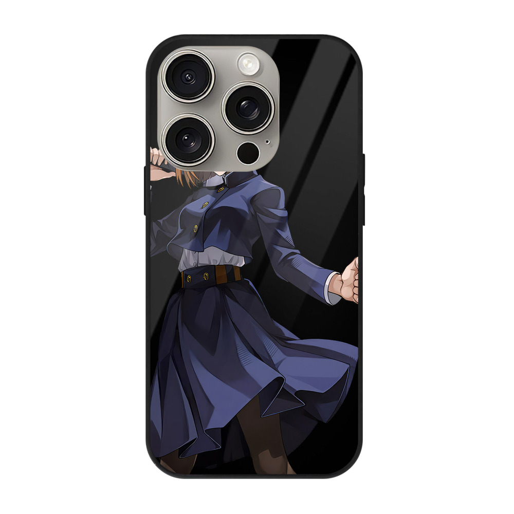 （画像用） 呪術廻戦 Jujutsu Kaisen 【iPhone15Pro対応】スマホケース 耐衝撃＆黄変防止 背面ガラス