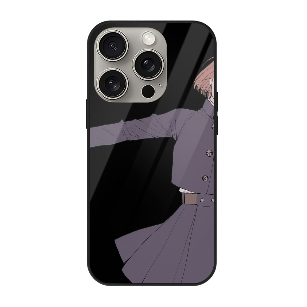 （画像用） 呪術廻戦 Jujutsu Kaisen 【iPhone15Pro対応】スマホケース 耐衝撃＆黄変防止 背面ガラス