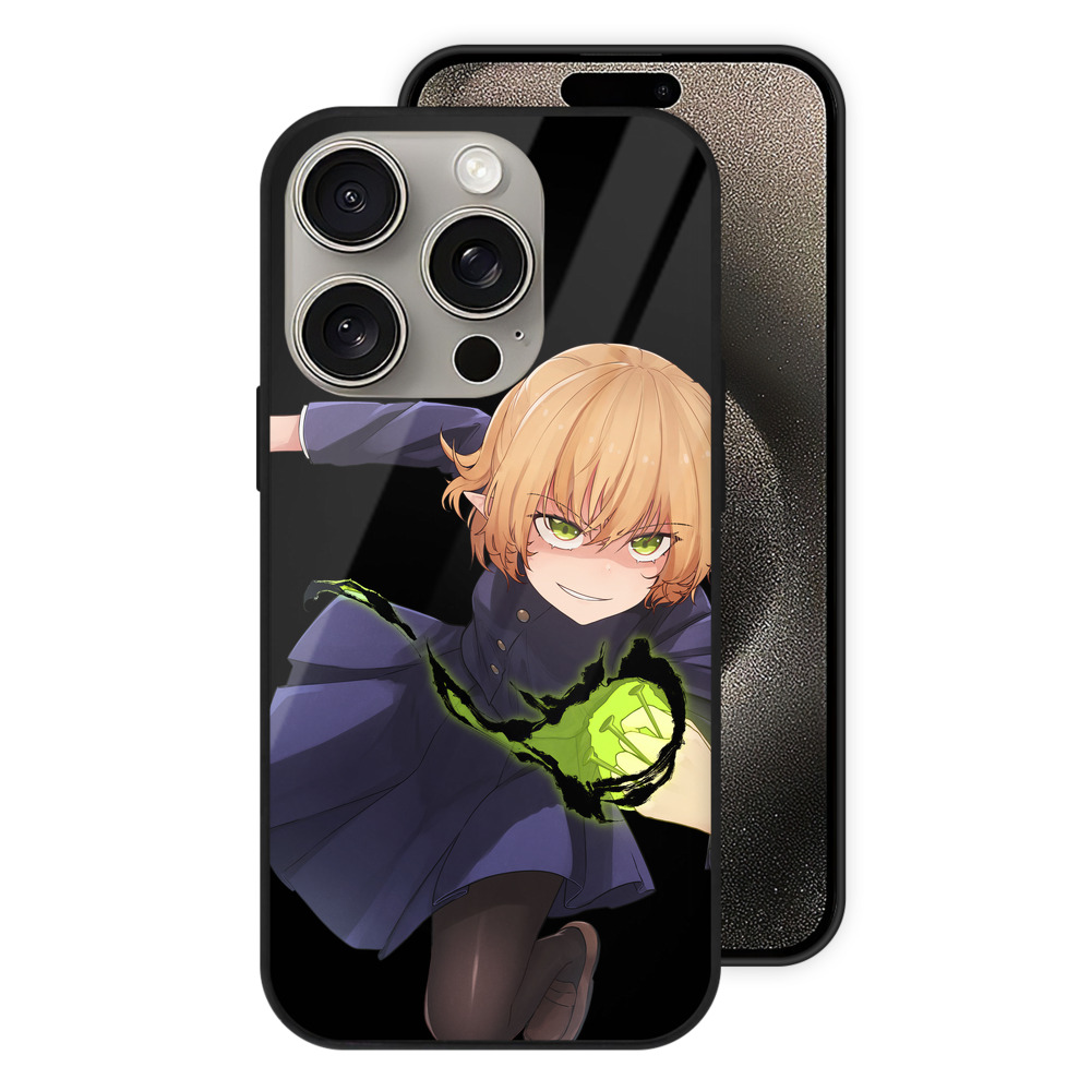 （画像用） 呪術廻戦 Jujutsu Kaisen 【iPhone15Pro対応】スマホケース 耐衝撃＆黄変防止 背面ガラス