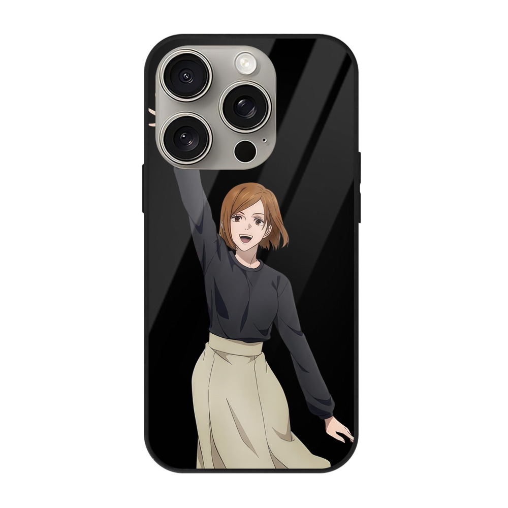 （画像用） 呪術廻戦 Jujutsu Kaisen 【iPhone15Pro対応】スマホケース 耐衝撃＆黄変防止 背面ガラス