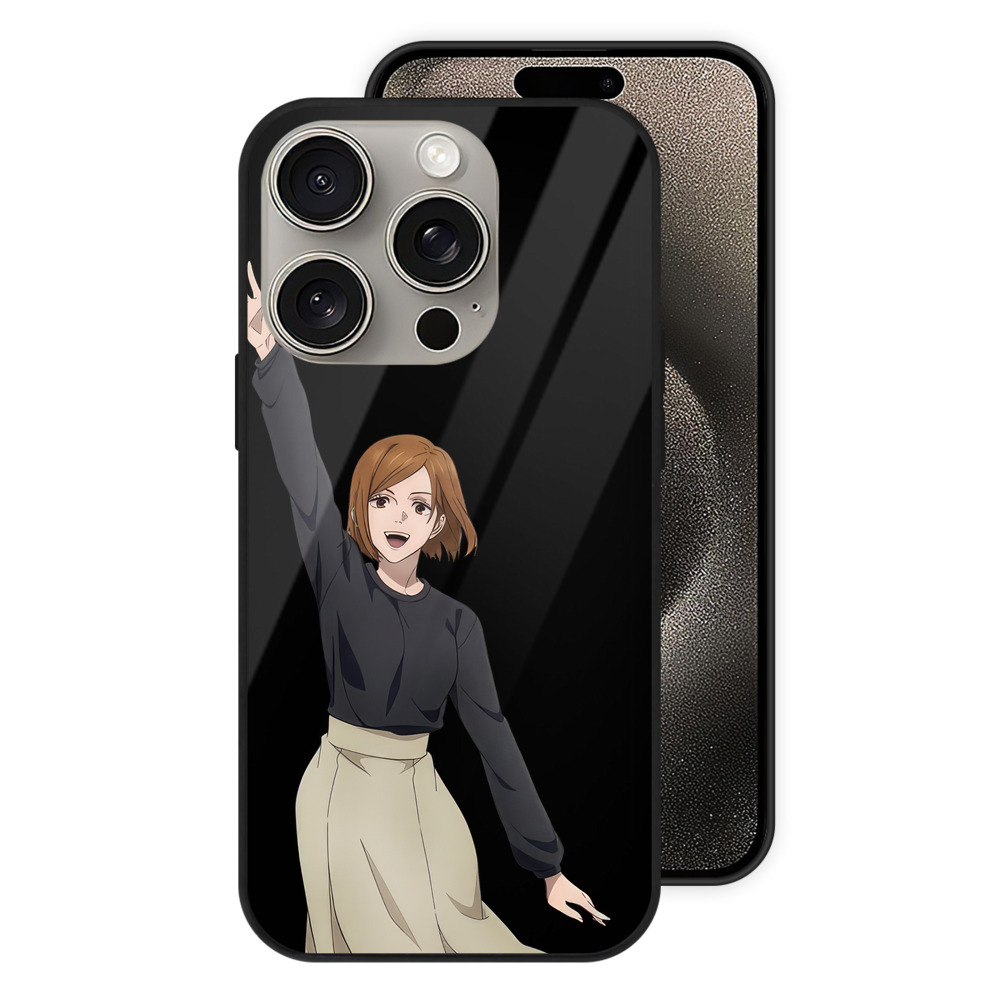 （画像用） 呪術廻戦 Jujutsu Kaisen 【iPhone15Pro対応】スマホケース 耐衝撃＆黄変防止 背面ガラス