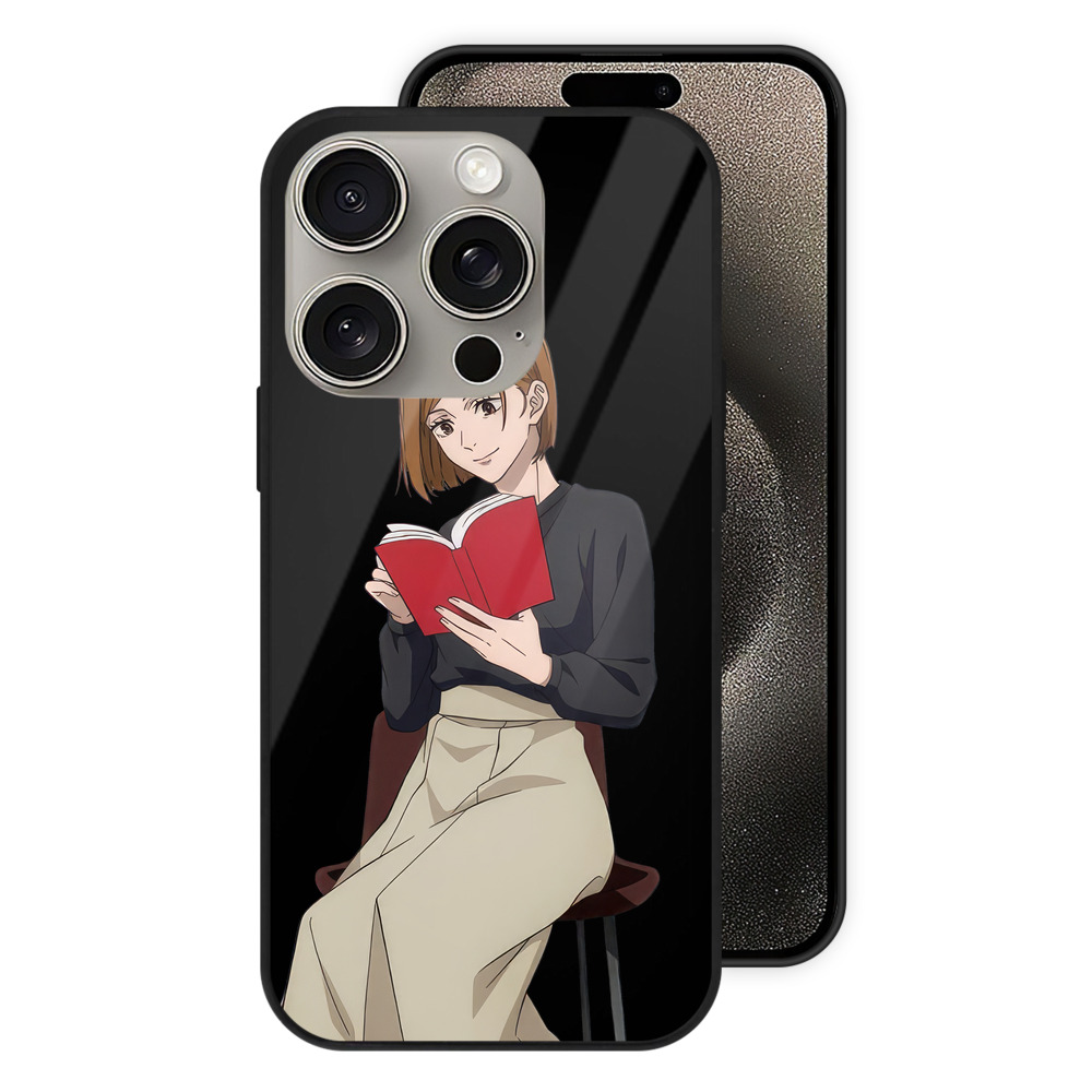 （画像用） 呪術廻戦 Jujutsu Kaisen 【iPhone15Pro対応】スマホケース 耐衝撃＆黄変防止 背面ガラス