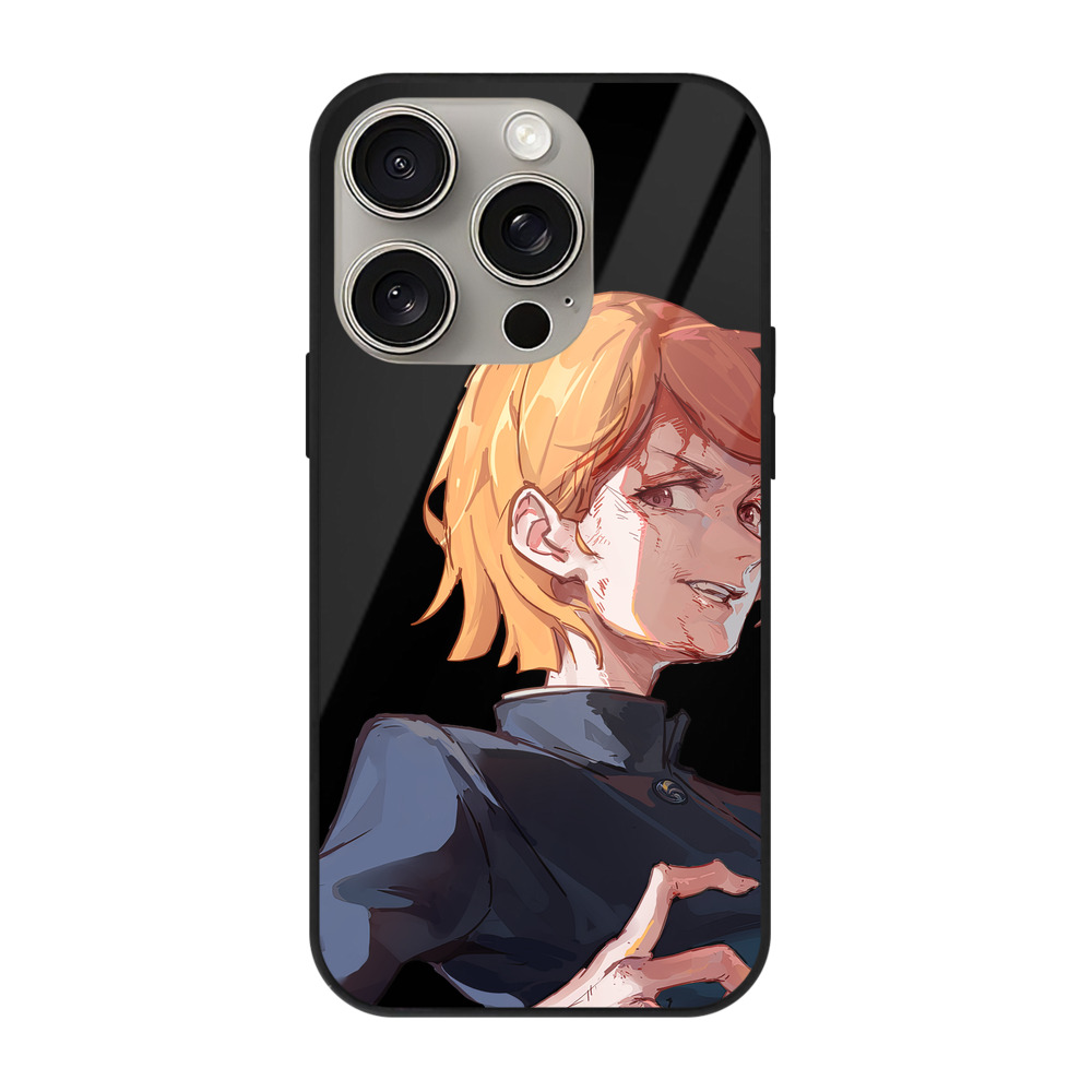 （画像用） 呪術廻戦 Jujutsu Kaisen 【iPhone15Pro対応】スマホケース 耐衝撃＆黄変防止 背面ガラス