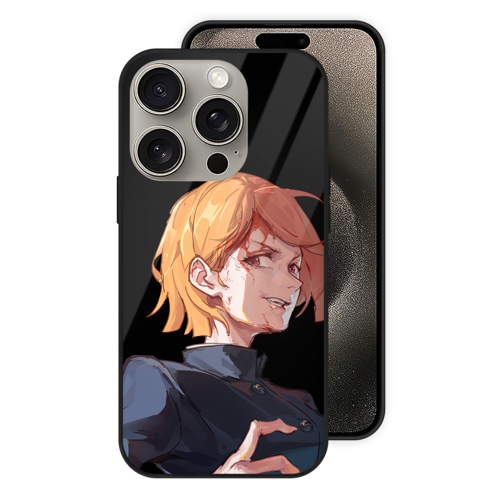（画像用） 呪術廻戦 Jujutsu Kaisen 【iPhone15Pro対応】スマホケース 耐衝撃＆黄変防止 背面ガラス