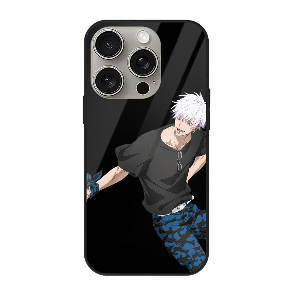 （画像用） 呪術廻戦 Jujutsu Kaisen 【iPhone15Pro対応】スマホケース 耐衝撃＆黄変防止 背面ガラス