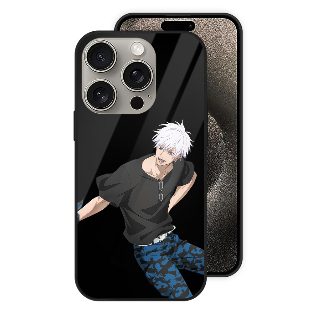 （画像用） 呪術廻戦 Jujutsu Kaisen 【iPhone15Pro対応】スマホケース 耐衝撃＆黄変防止 背面ガラス