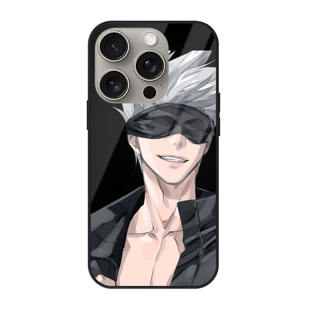 （画像用） 呪術廻戦 Jujutsu Kaisen 【iPhone15Pro対応】スマホケース 耐衝撃＆黄変防止 背面ガラス