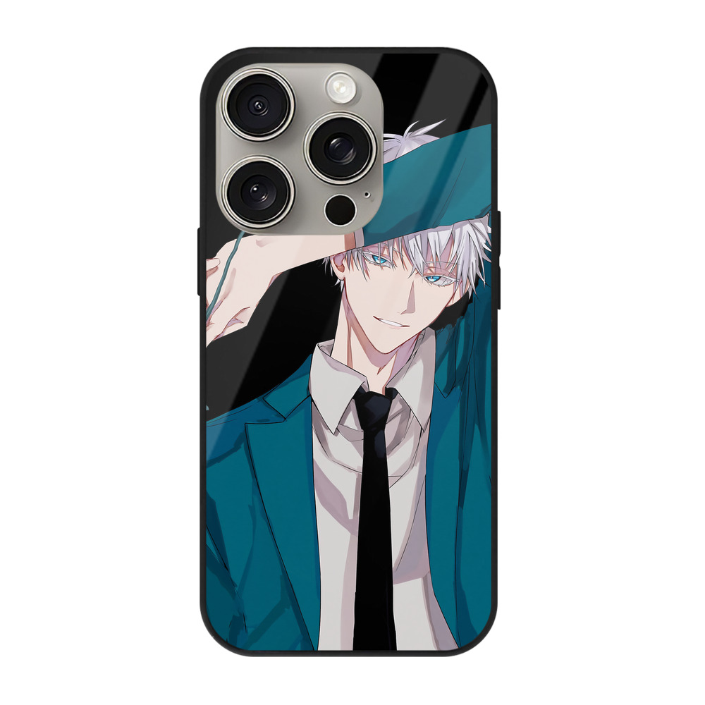 （画像用） 呪術廻戦 Jujutsu Kaisen 【iPhone15Pro対応】スマホケース 耐衝撃＆黄変防止 背面ガラス