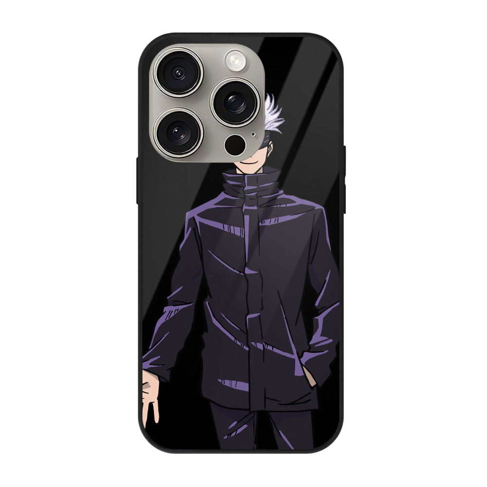 （画像用） 呪術廻戦 Jujutsu Kaisen 【iPhone15Pro対応】スマホケース 耐衝撃＆黄変防止 背面ガラス