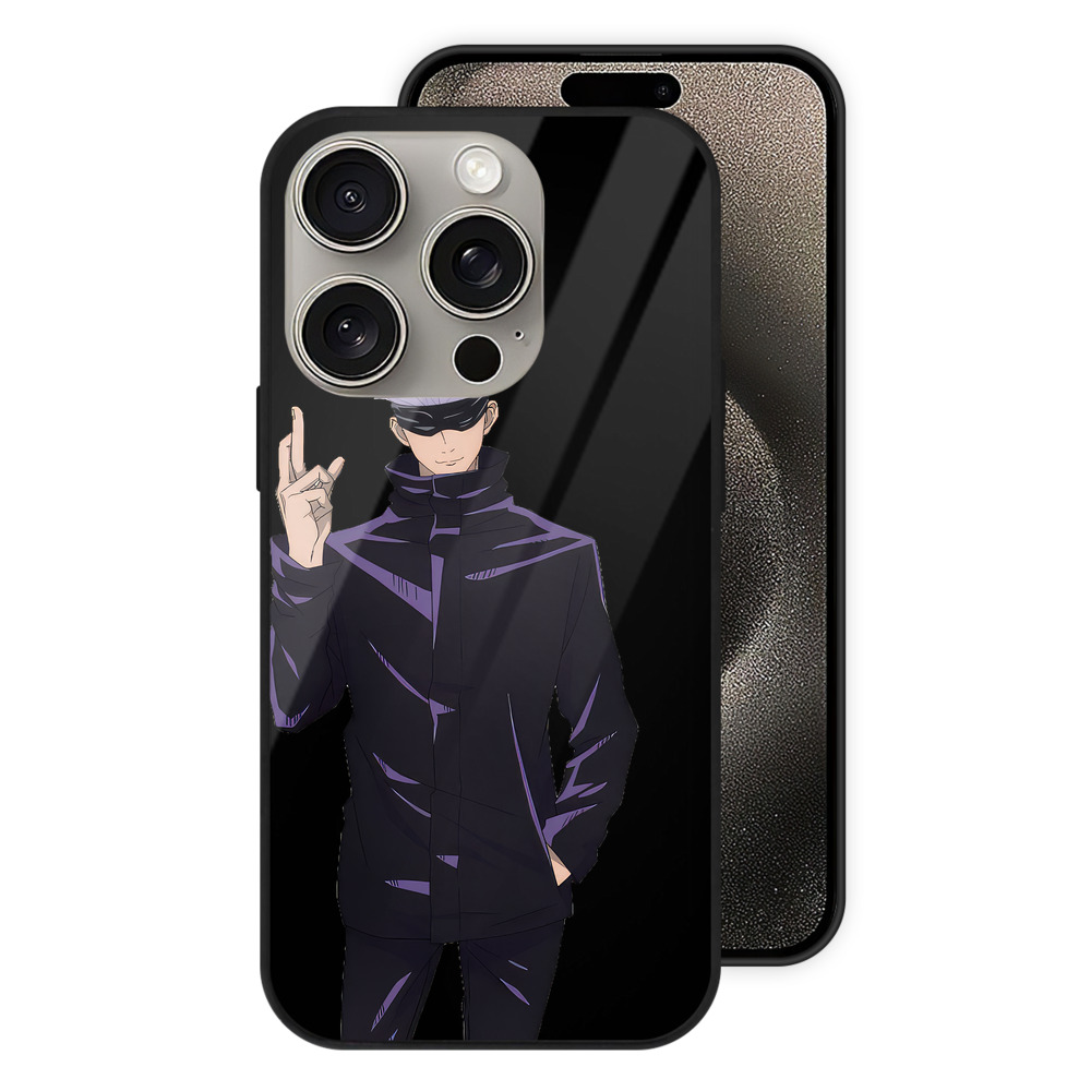 （画像用） 呪術廻戦 Jujutsu Kaisen 【iPhone15Pro対応】スマホケース 耐衝撃＆黄変防止 背面ガラス
