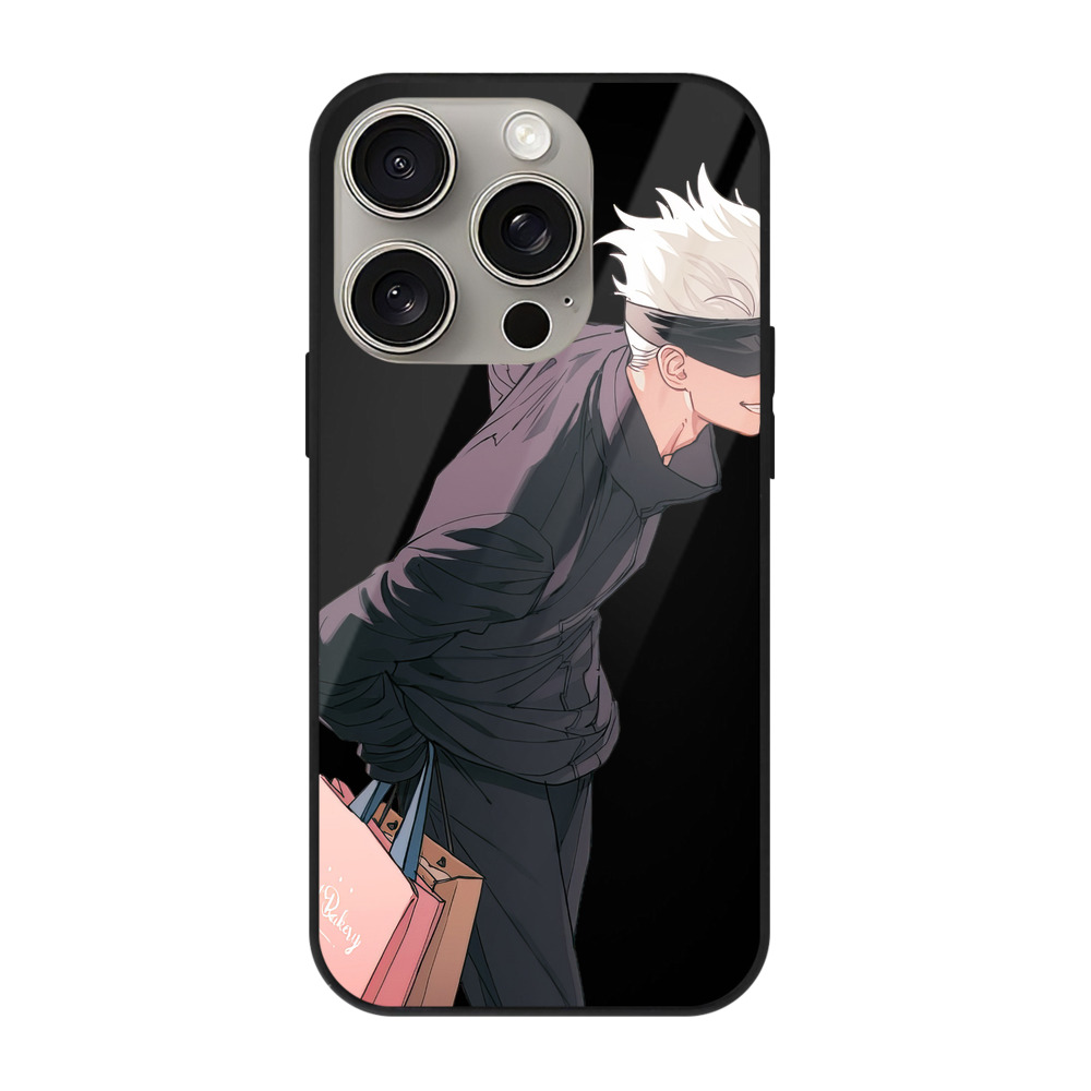 （画像用） 呪術廻戦 Jujutsu Kaisen 【iPhone15Pro対応】スマホケース 耐衝撃＆黄変防止 背面ガラス