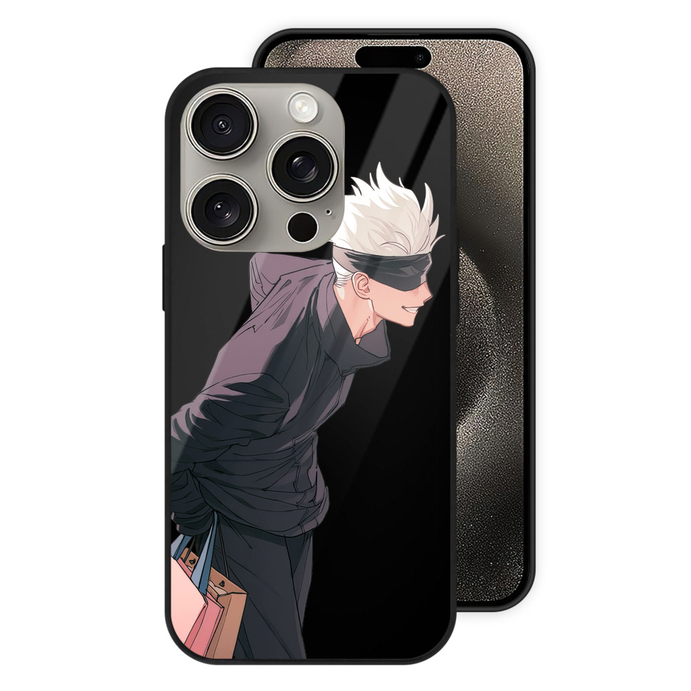 （画像用） 呪術廻戦 Jujutsu Kaisen 【iPhone15Pro対応】スマホケース 耐衝撃＆黄変防止 背面ガラス