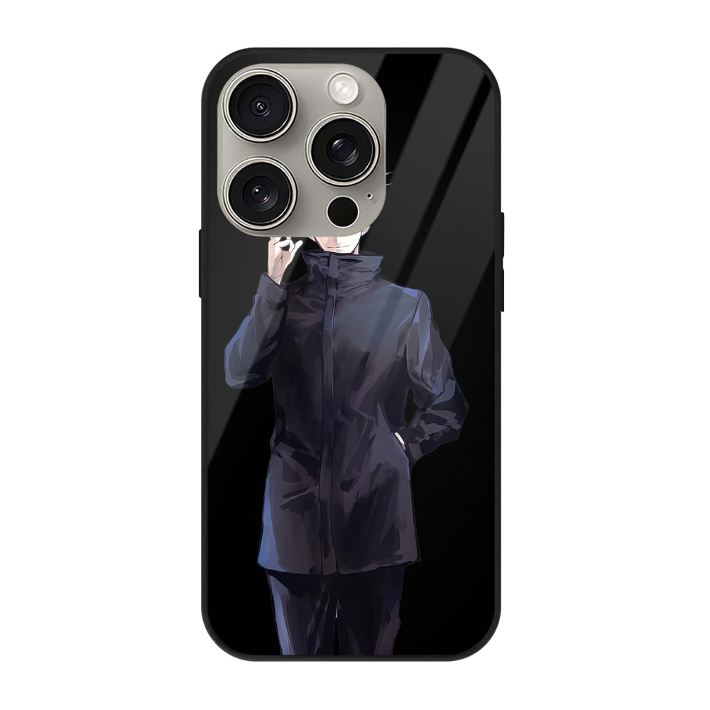 （画像用） 呪術廻戦 Jujutsu Kaisen 【iPhone15Pro対応】スマホケース 耐衝撃＆黄変防止 背面ガラス