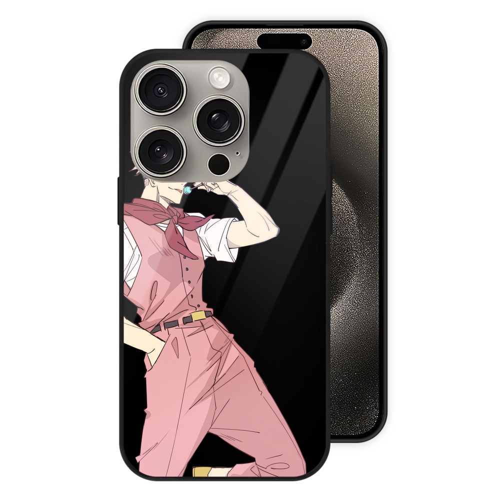 （画像用） 呪術廻戦 Jujutsu Kaisen 【iPhone15Pro対応】スマホケース 耐衝撃＆黄変防止 背面ガラス