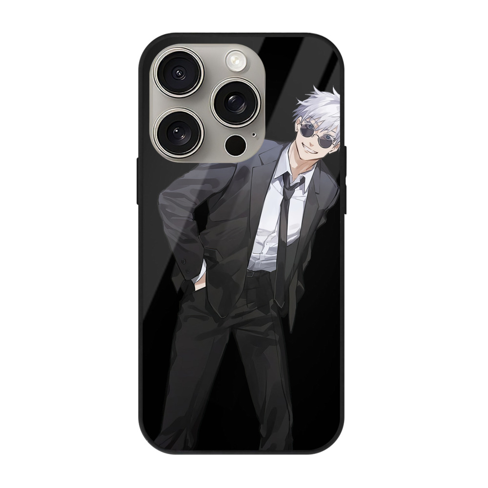 （画像用） 呪術廻戦 Jujutsu Kaisen 【iPhone15Pro対応】スマホケース 耐衝撃＆黄変防止 背面ガラス