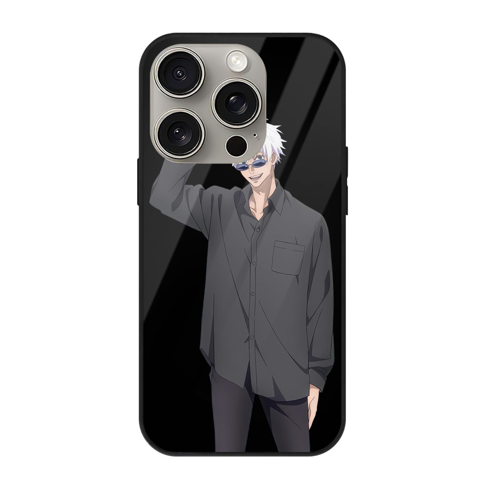 （画像用） 呪術廻戦 Jujutsu Kaisen 【iPhone15Pro対応】スマホケース 耐衝撃＆黄変防止 背面ガラス
