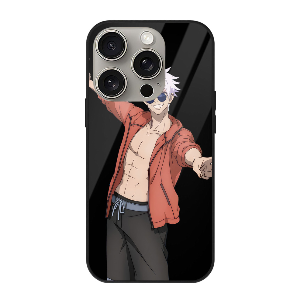 （画像用） 呪術廻戦 Jujutsu Kaisen 【iPhone15Pro対応】スマホケース 耐衝撃＆黄変防止 背面ガラス