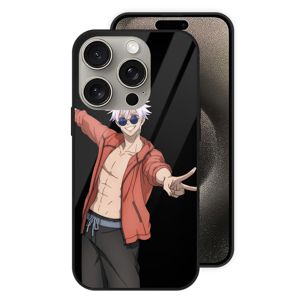 （画像用） 呪術廻戦 Jujutsu Kaisen 【iPhone15Pro対応】スマホケース 耐衝撃＆黄変防止 背面ガラス