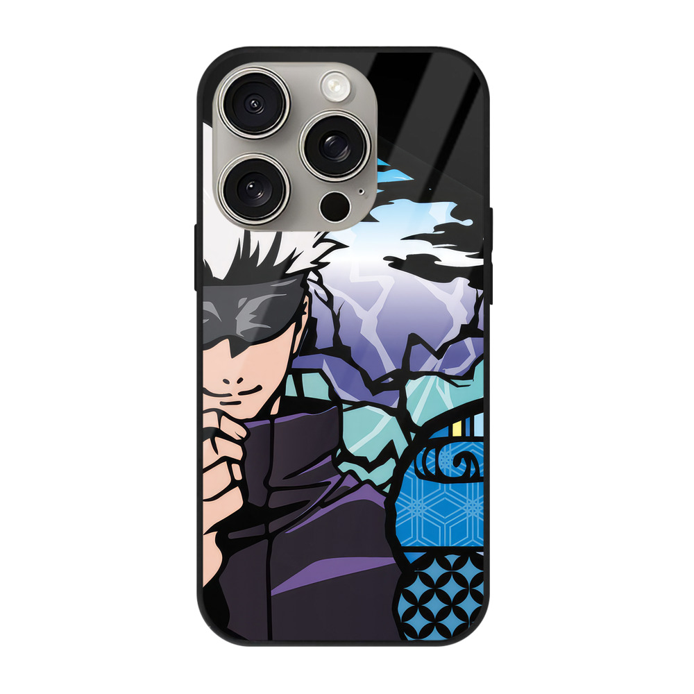 （画像用） 呪術廻戦 Jujutsu Kaisen 【iPhone15Pro対応】スマホケース 耐衝撃＆黄変防止 背面ガラス