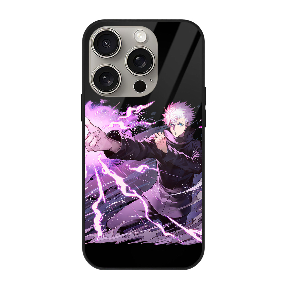 （画像用） 呪術廻戦 Jujutsu Kaisen 【iPhone15Pro対応】スマホケース 耐衝撃＆黄変防止 背面ガラス