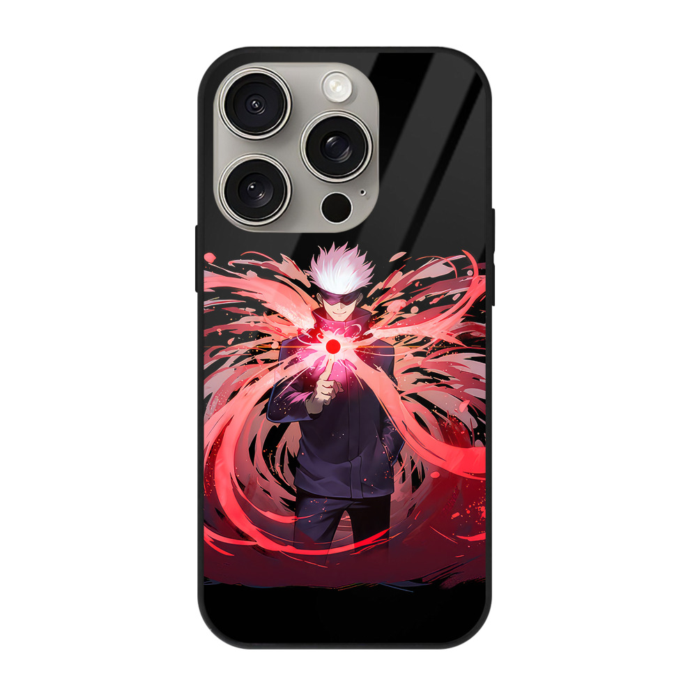（画像用） 呪術廻戦 Jujutsu Kaisen 【iPhone15Pro対応】スマホケース 耐衝撃＆黄変防止 背面ガラス