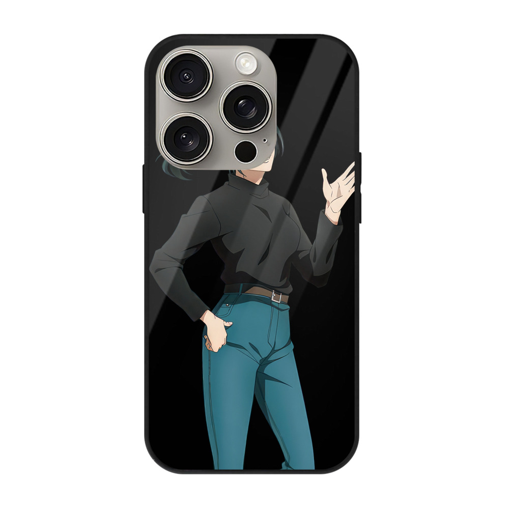 （画像用） 呪術廻戦 Jujutsu Kaisen 【iPhone15Pro対応】スマホケース 耐衝撃＆黄変防止 背面ガラス