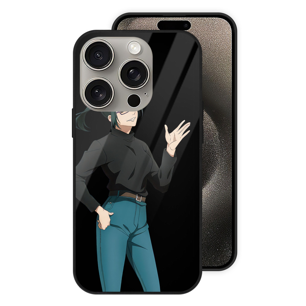 （画像用） 呪術廻戦 Jujutsu Kaisen 【iPhone15Pro対応】スマホケース 耐衝撃＆黄変防止 背面ガラス