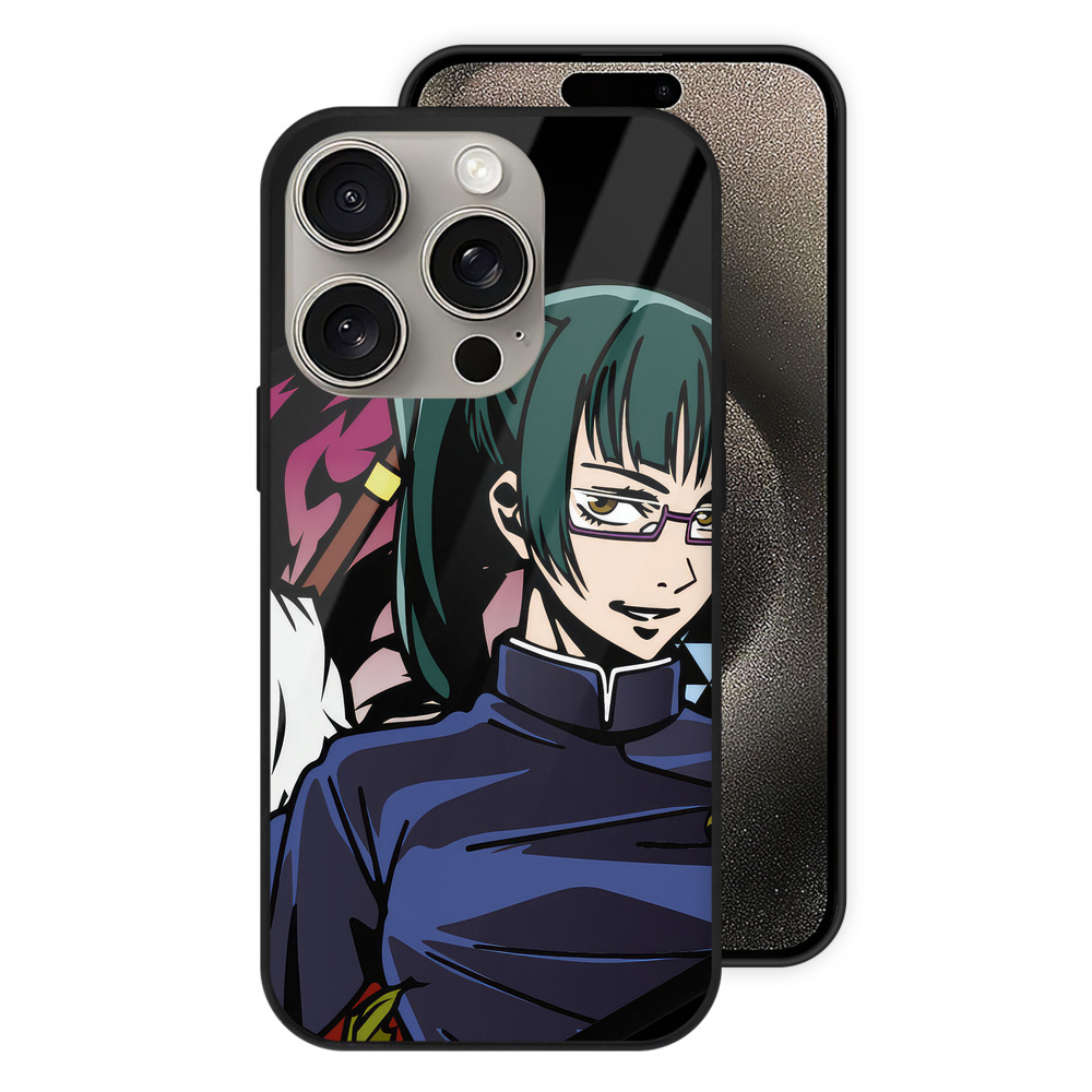 （画像用） 呪術廻戦 Jujutsu Kaisen 【iPhone15Pro対応】スマホケース 耐衝撃＆黄変防止 背面ガラス
