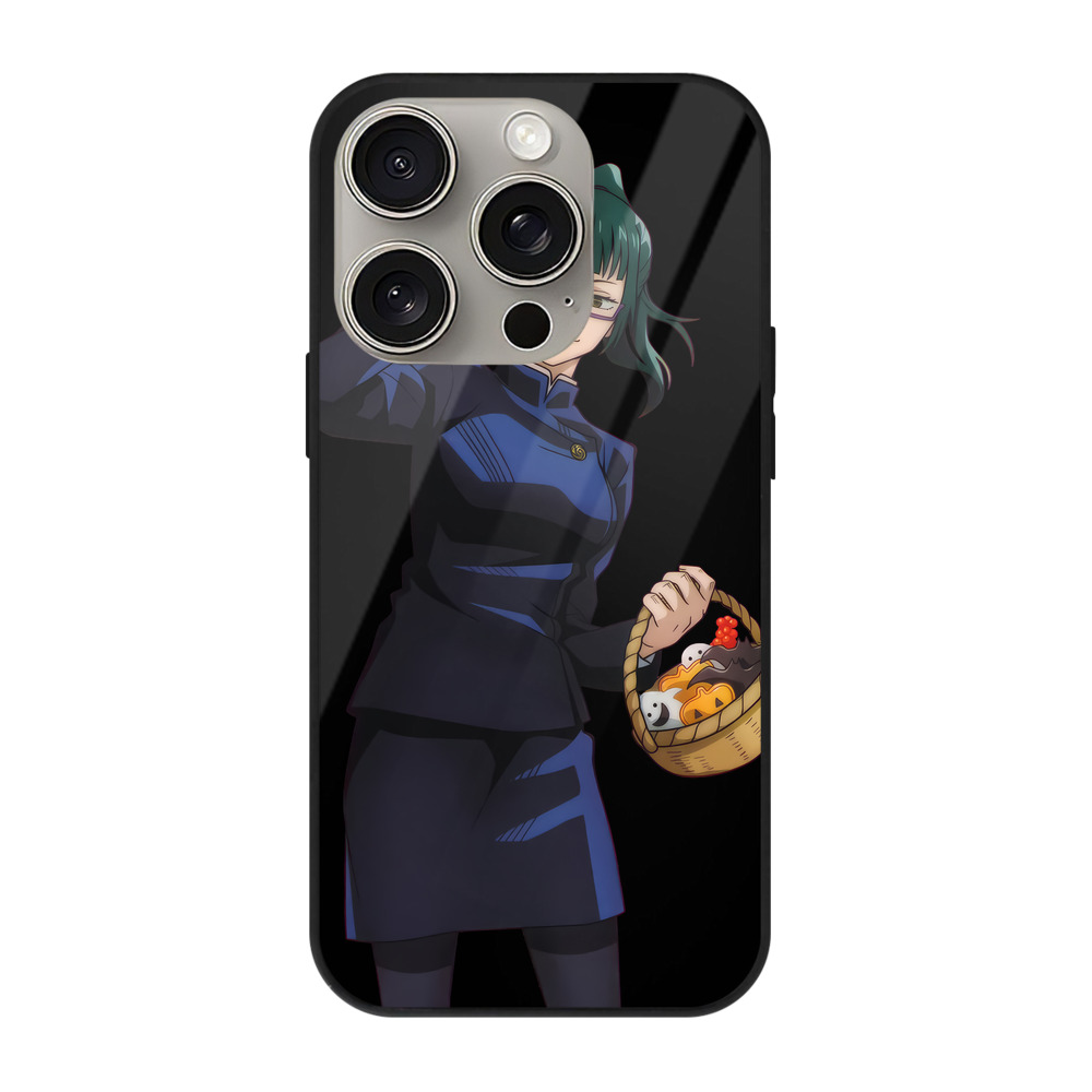 （画像用） 呪術廻戦 Jujutsu Kaisen 【iPhone15Pro対応】スマホケース 耐衝撃＆黄変防止 背面ガラス