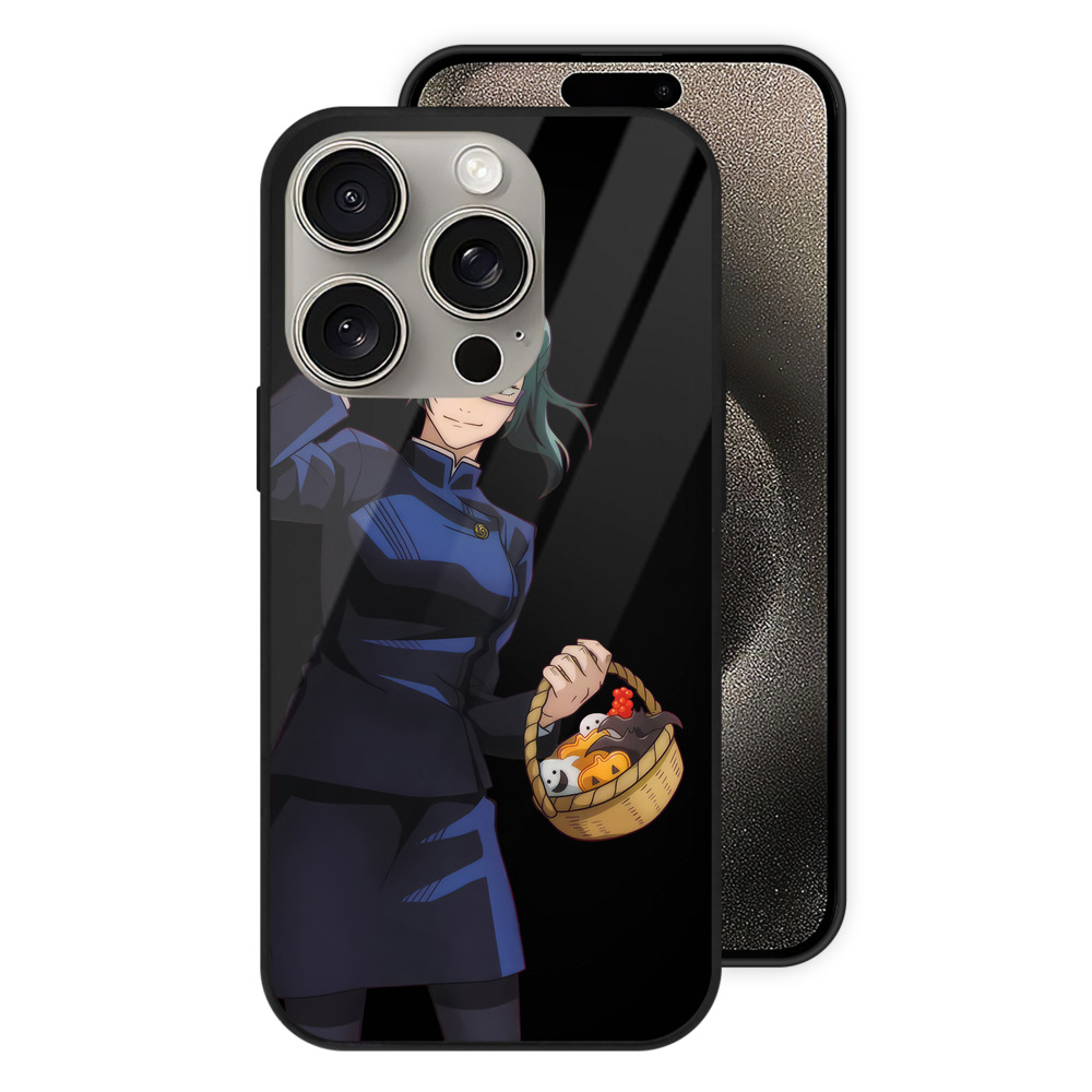 （画像用） 呪術廻戦 Jujutsu Kaisen 【iPhone15Pro対応】スマホケース 耐衝撃＆黄変防止 背面ガラス