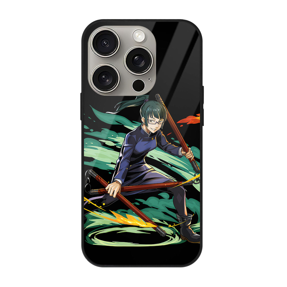 （画像用） 呪術廻戦 Jujutsu Kaisen 【iPhone15Pro対応】スマホケース 耐衝撃＆黄変防止 背面ガラス
