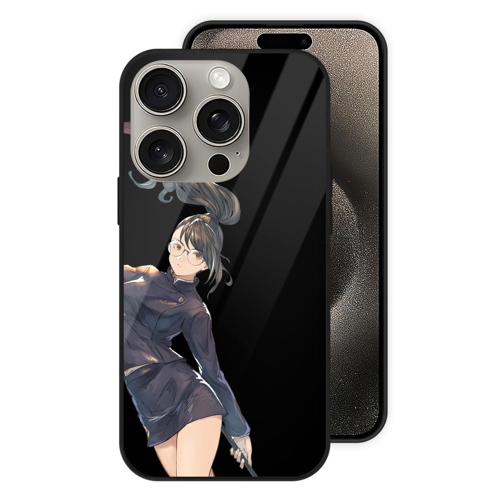 （画像用） 呪術廻戦 Jujutsu Kaisen 【iPhone15Pro対応】スマホケース 耐衝撃＆黄変防止 背面ガラス