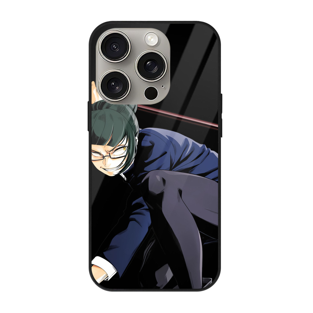 （画像用） 呪術廻戦 Jujutsu Kaisen 【iPhone15Pro対応】スマホケース 耐衝撃＆黄変防止 背面ガラス