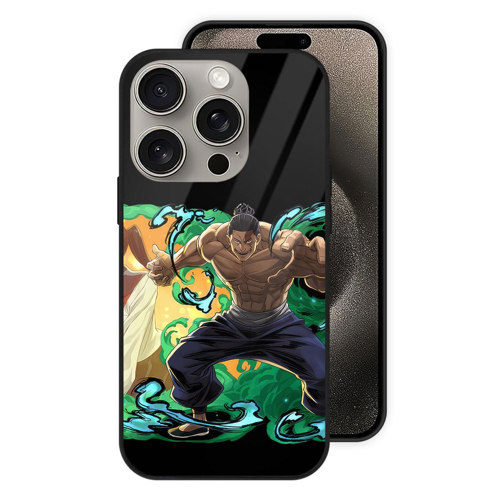 （画像用） 呪術廻戦 Jujutsu Kaisen 【iPhone15Pro対応】スマホケース 耐衝撃＆黄変防止 背面ガラス