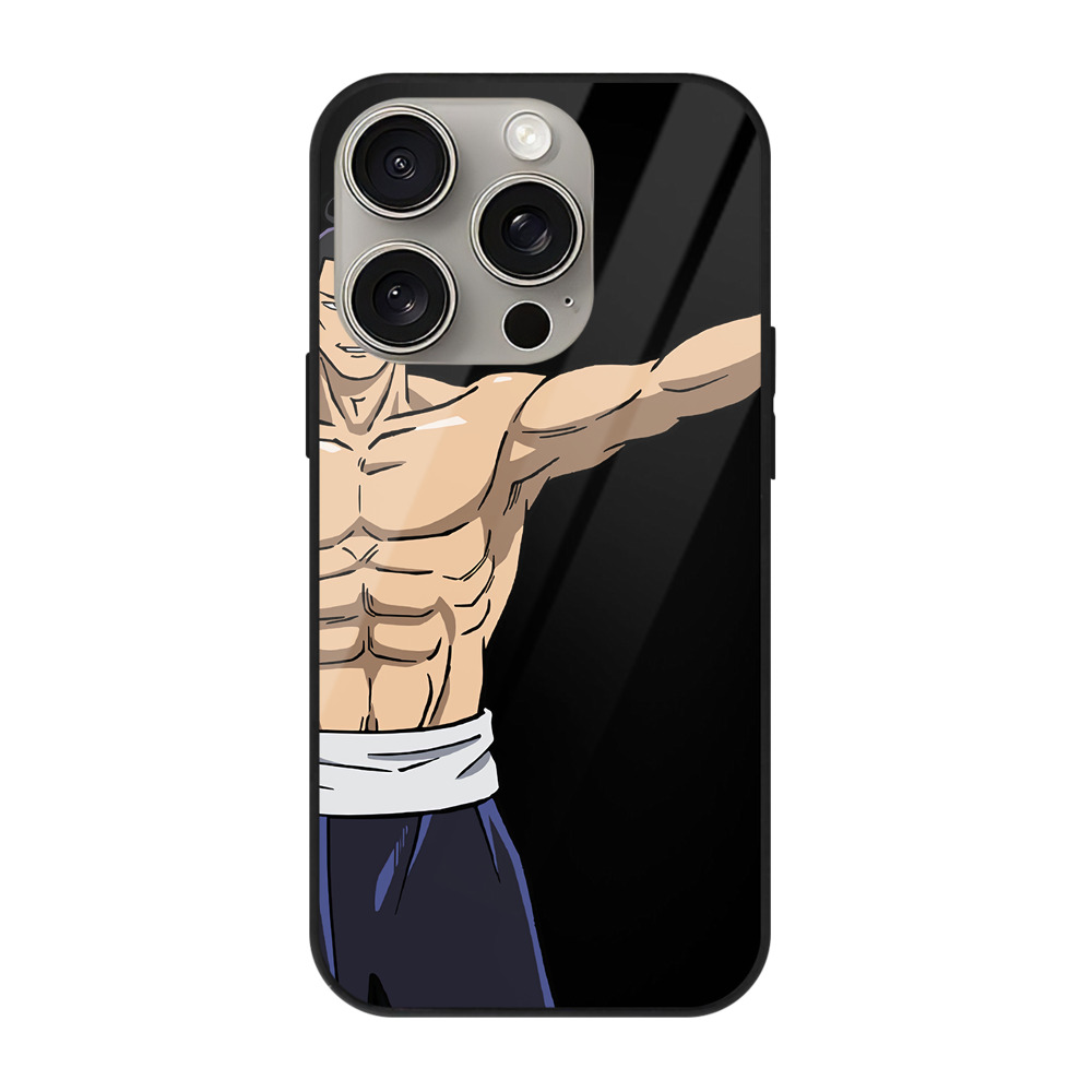 （画像用） 呪術廻戦 Jujutsu Kaisen 【iPhone15Pro対応】スマホケース 耐衝撃＆黄変防止 背面ガラス