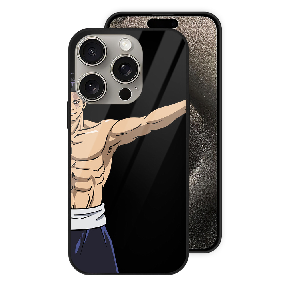 （画像用） 呪術廻戦 Jujutsu Kaisen 【iPhone15Pro対応】スマホケース 耐衝撃＆黄変防止 背面ガラス