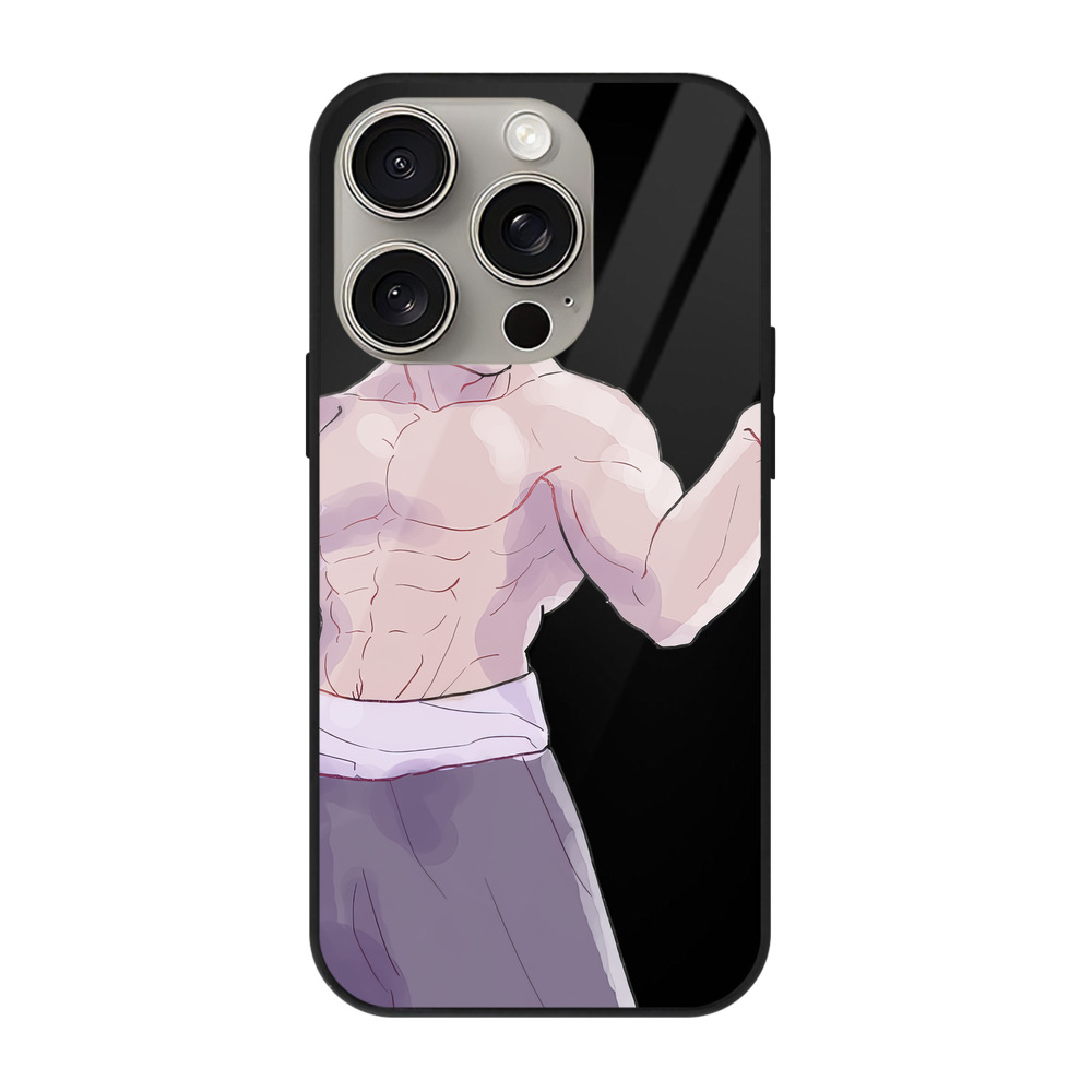 （画像用） 呪術廻戦 Jujutsu Kaisen 【iPhone15Pro対応】スマホケース 耐衝撃＆黄変防止 背面ガラス