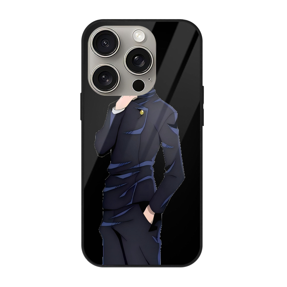 （画像用） 呪術廻戦 Jujutsu Kaisen 【iPhone15Pro対応】スマホケース 耐衝撃＆黄変防止 背面ガラス
