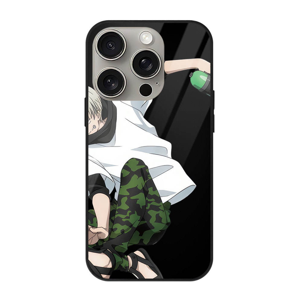 （画像用） 呪術廻戦 Jujutsu Kaisen 【iPhone15Pro対応】スマホケース 耐衝撃＆黄変防止 背面ガラス