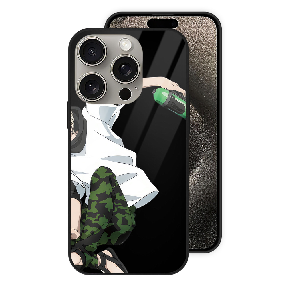 （画像用） 呪術廻戦 Jujutsu Kaisen 【iPhone15Pro対応】スマホケース 耐衝撃＆黄変防止 背面ガラス