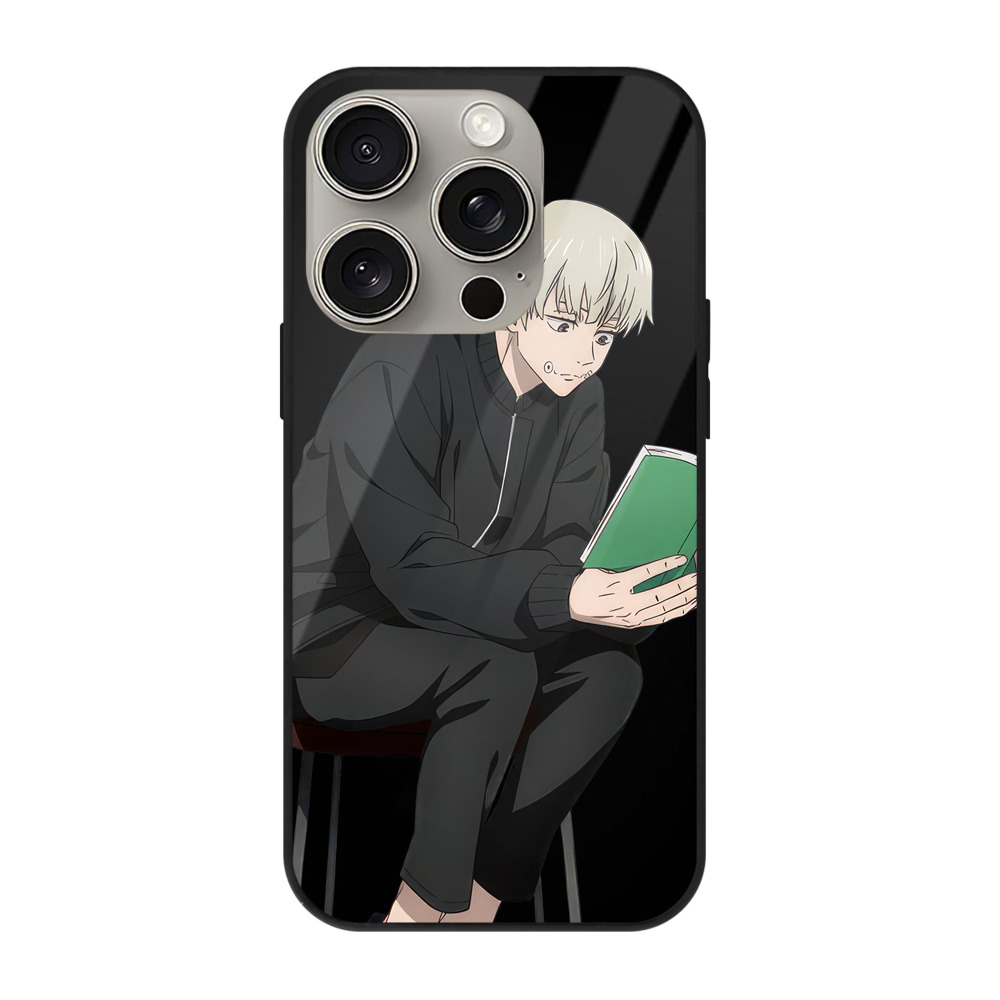 （画像用） 呪術廻戦 Jujutsu Kaisen 【iPhone15Pro対応】スマホケース 耐衝撃＆黄変防止 背面ガラス